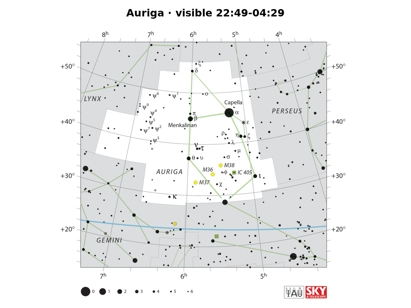 Auriga · IAU chart