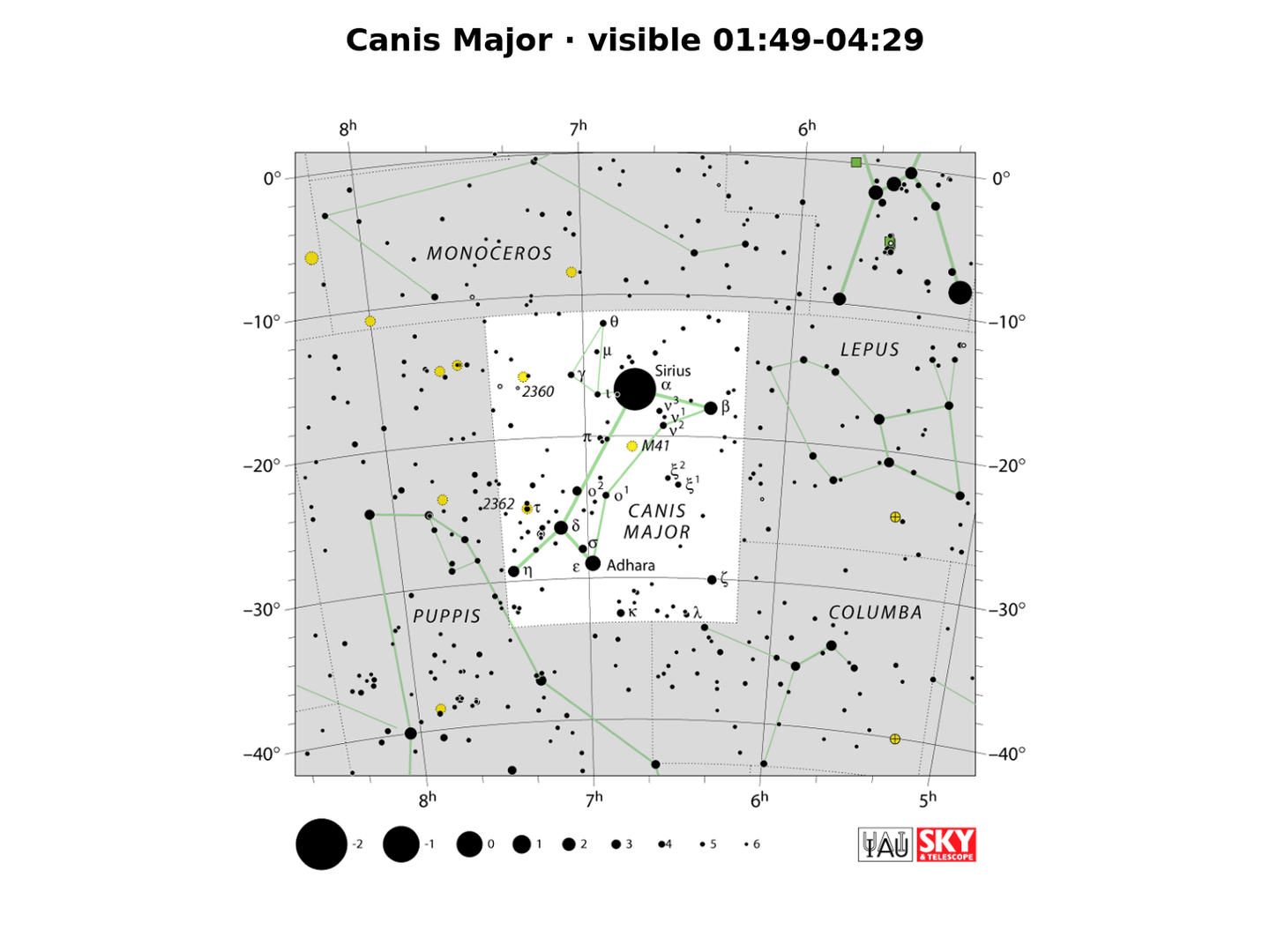 Canis Major · IAU chart