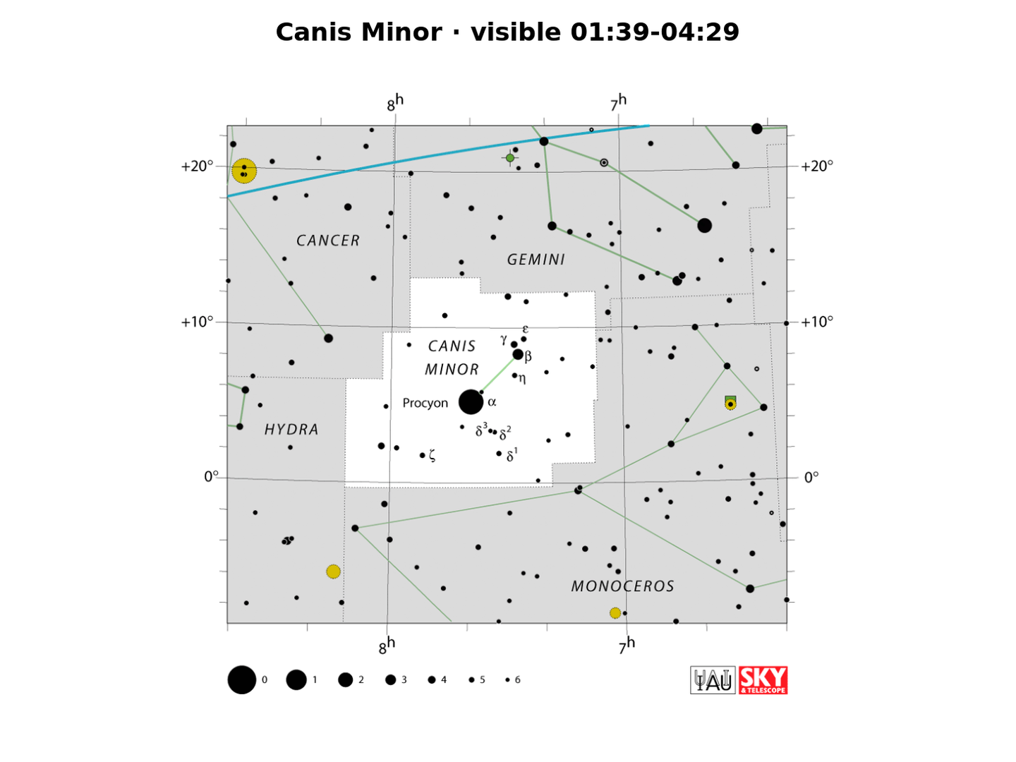 Canis Minor · IAU chart