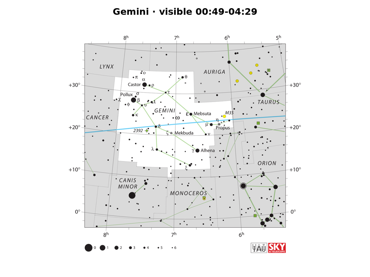 Gemini · IAU chart