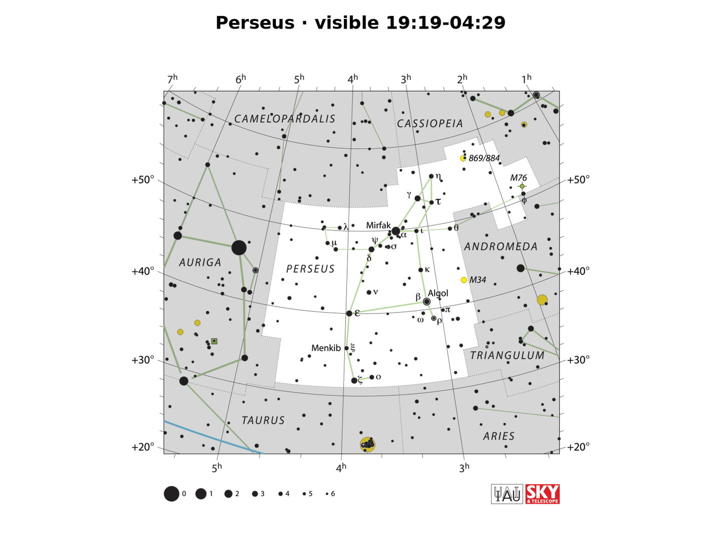 Perseus · IAU chart