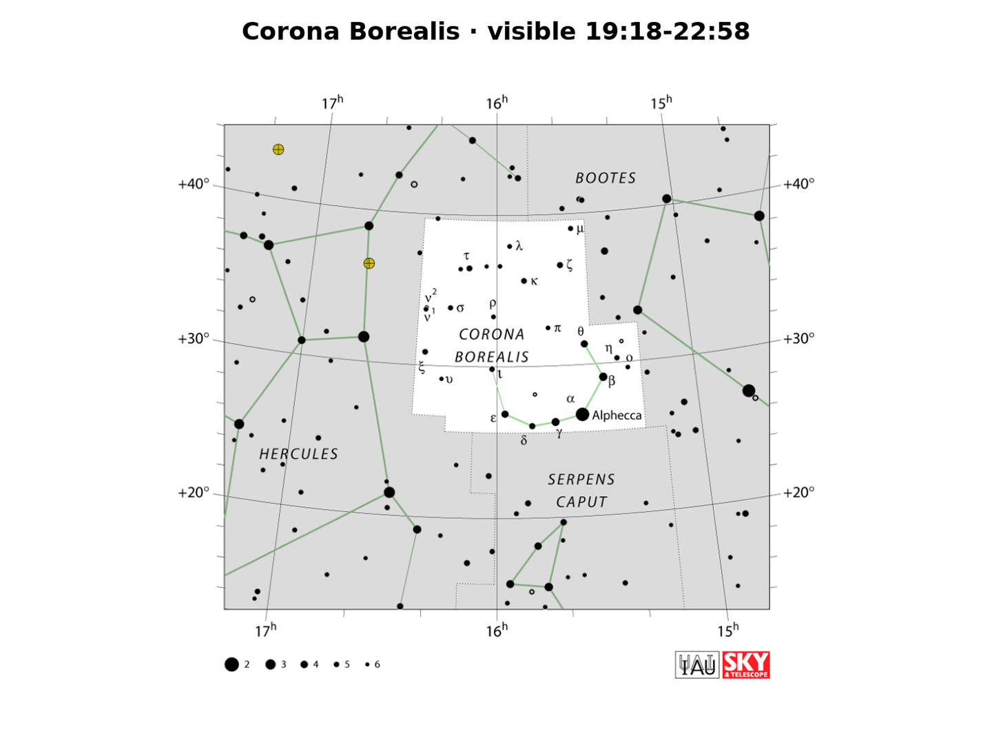 Corona Borealis · IAU chart